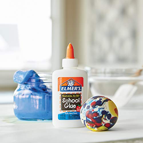 Elmers Liquid School Glue, Slime Glue & Craft Glue | Washable, 4 Ounces Each, Great for Making Slime, 12 Count