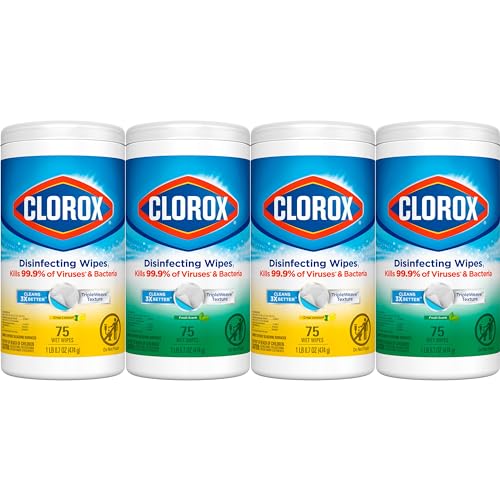 Clorox Disinfecting Wipes Value Pack, Household Essentials, 75 Count, Pack of 3 (Package May Vary)