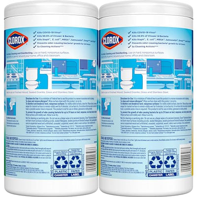 Clorox Disinfecting Wipes Value Pack, Household Essentials, 75 Count, Pack of 3 (Package May Vary)