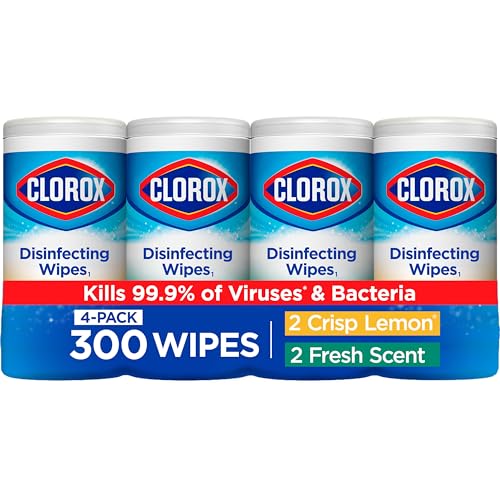 Clorox Disinfecting Wipes Value Pack, Household Essentials, 75 Count, Pack of 3 (Package May Vary)