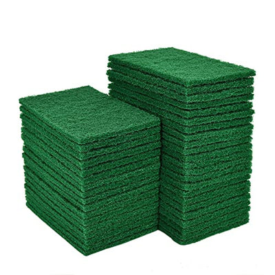 40 PCS Scouring Pad, Dish Scrubber Scouring Pads,4 x 6 inch Green Reusable Household Scrub Pads for Dishes, Kitchen Scrubbers & Metal Grills