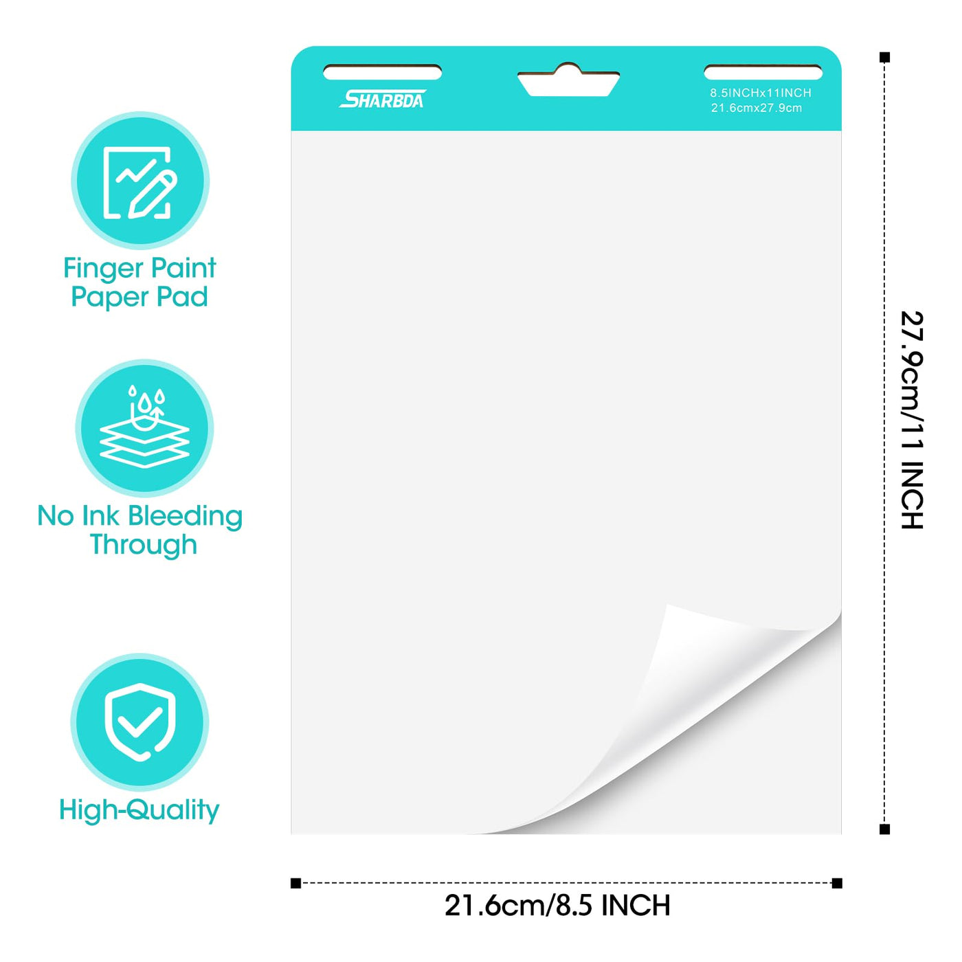 Lined Sticky Easel Pad, 25 in x 30 in,Flip Chart Paper,Sticky Chart Paper for Teachers, Large Self-Stick Easel Paper,Super Sticky & Bleed-Resistant,30 Sheets/Pad,2 Pads