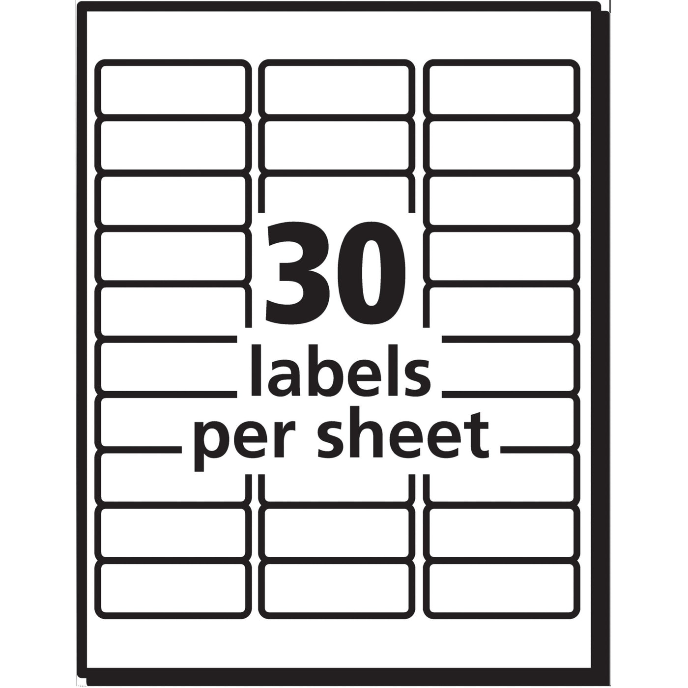 Avery Easy Peel Printable Address Labels with Sure Feed, 1" x 2-5/8", White, 3,000 Blank Mailing Labels (05160)