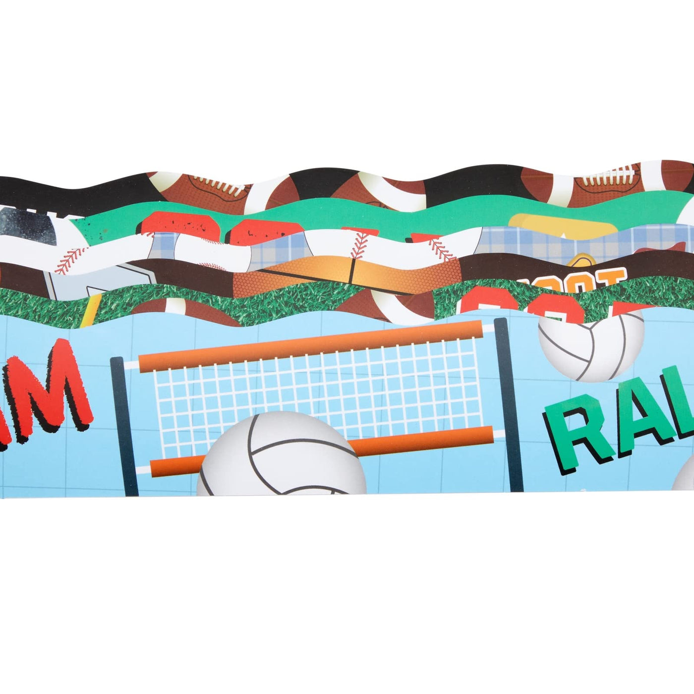 Juvale 234 Feet of Scalloped Bulletin Board Borders in 6 Rolls - Trim for Classroom Whiteboard, Chalkboard, School Decor, 6 Assorted Cute Designs for Teacher Supplies (78 Pieces)