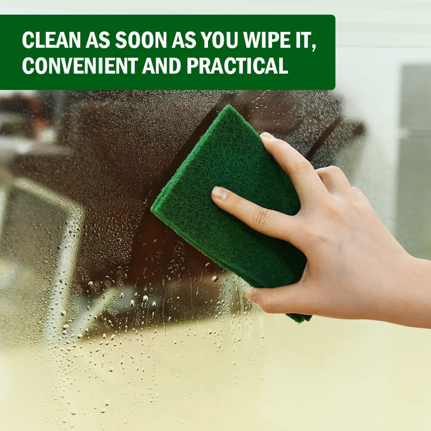 40 PCS Scouring Pad, Dish Scrubber Scouring Pads,4 x 6 inch Green Reusable Household Scrub Pads for Dishes, Kitchen Scrubbers & Metal Grills