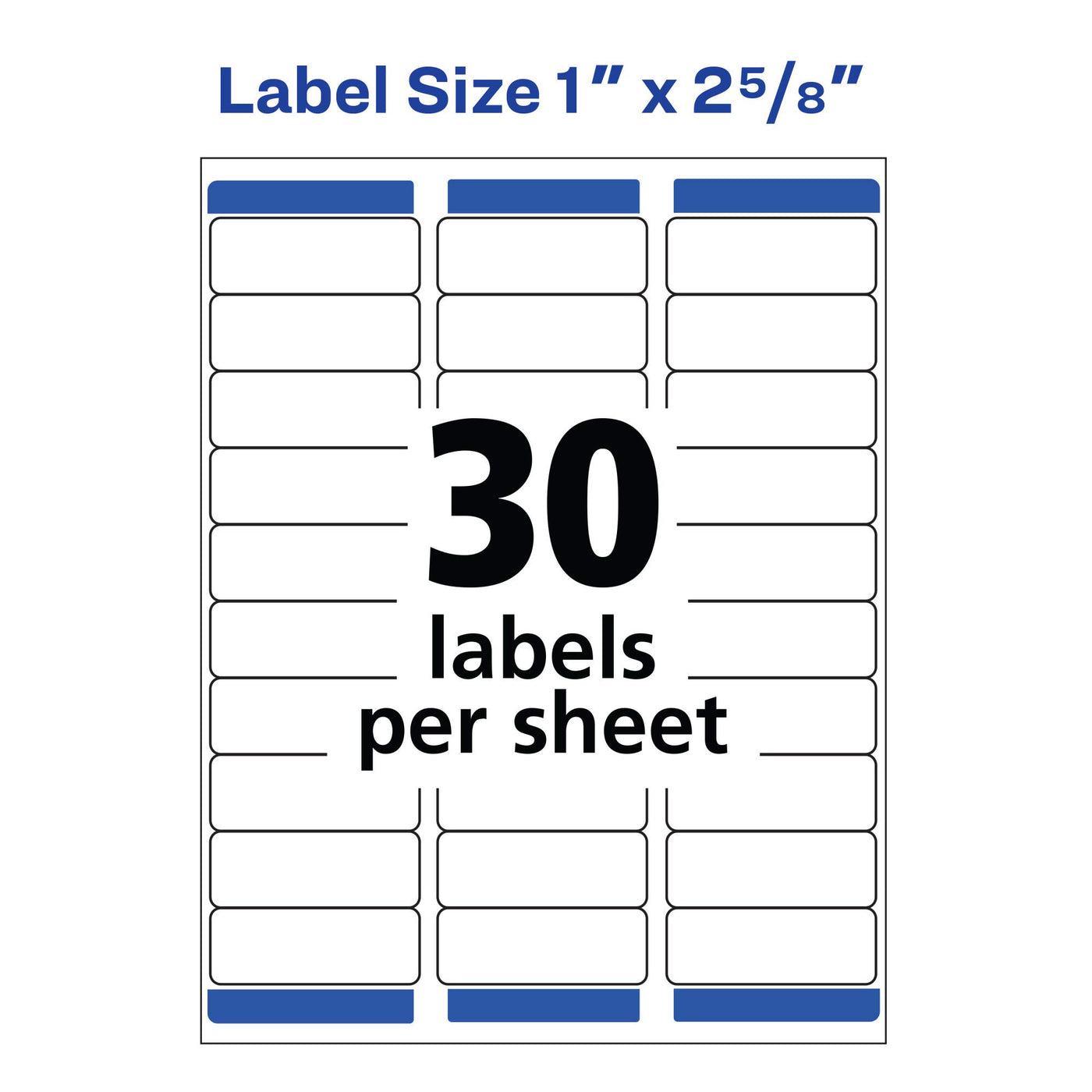 Avery Easy Peel Printable Address Labels with Sure Feed, 1" x 2-5/8", White, 3,000 Blank Mailing Labels (05160)