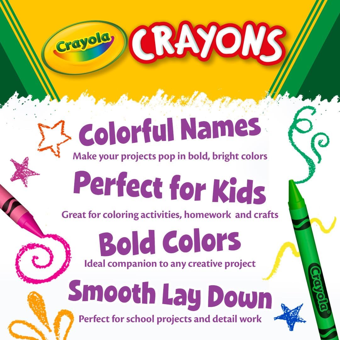 Crayola Jumbo Crayons Classpack, 200 Count, Toddler Crayons, Bulk School Supplies For Teachers, 8 Colors