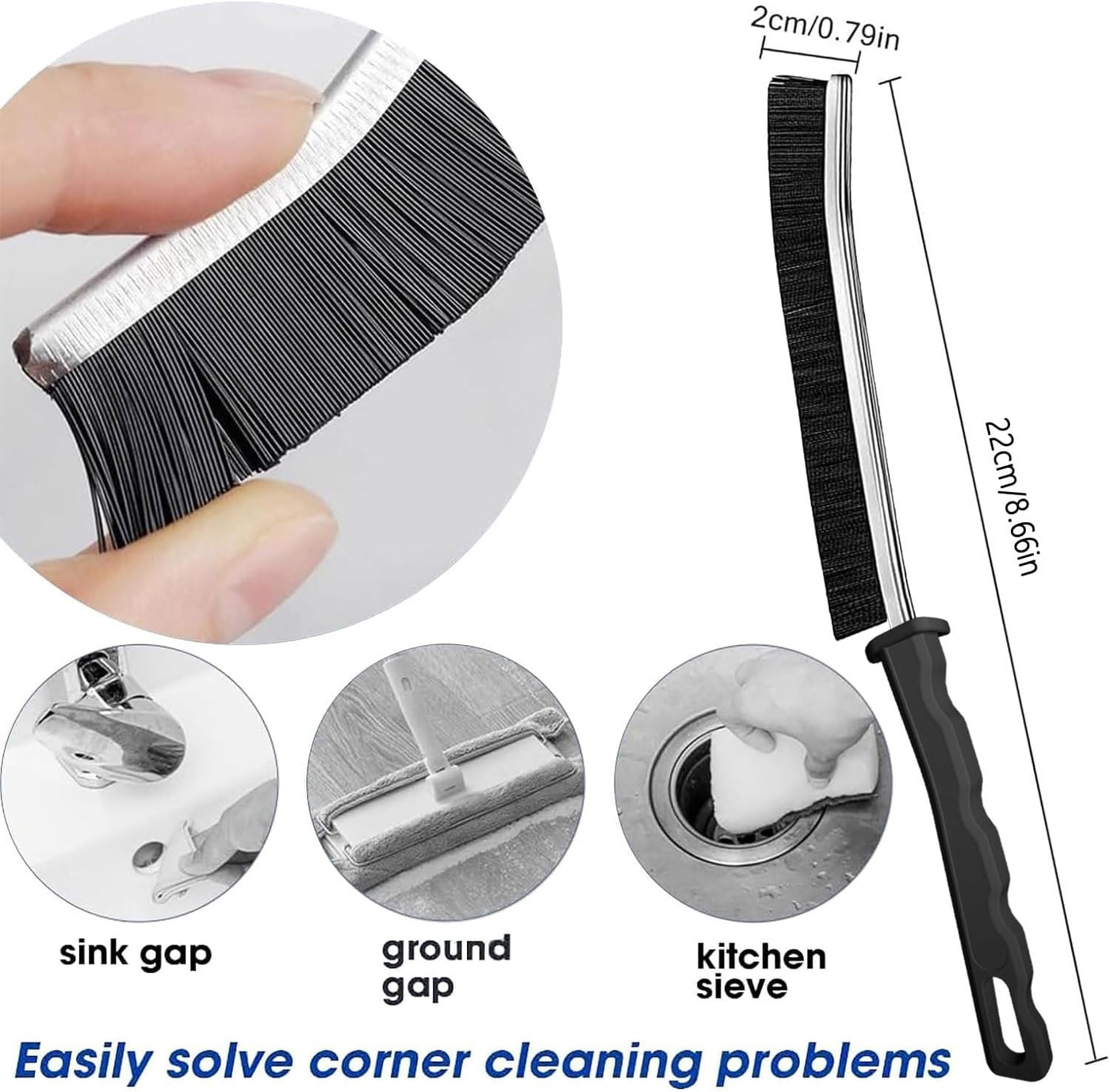 Crevice Cleaning Brush, Hard Bristle Crevice Cleaning Brush, Shower Cleaner Brush, Bathroom Gap Cleaning Brush, Cleaning Tools, Gap Brush,6pcs