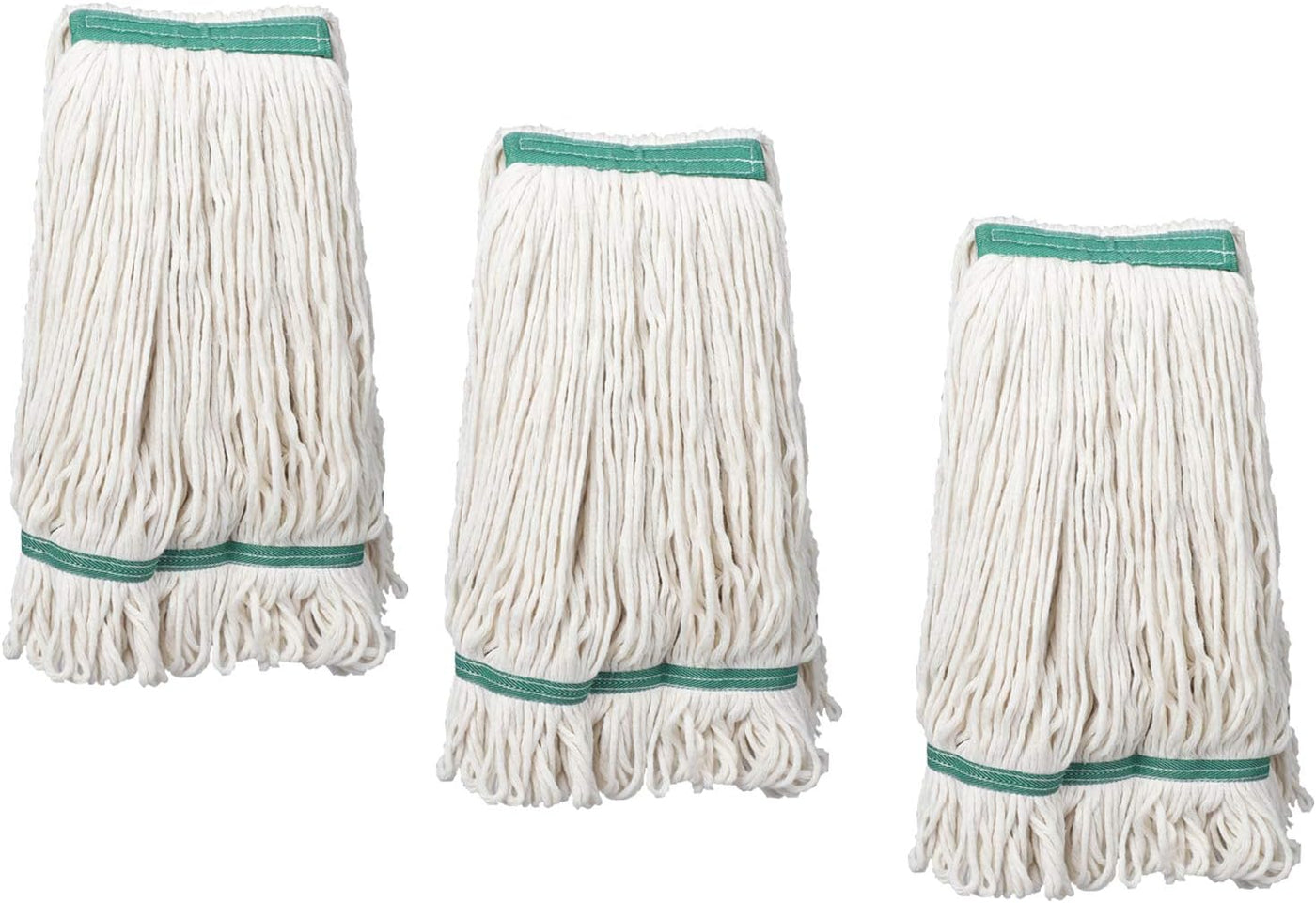 OFO Loop-End Cotton String Mop Head，Heavy Duty String Mop Refills, Mop Head Replacement for Home/Industrial/Commercial Cleaning, 3-Packs