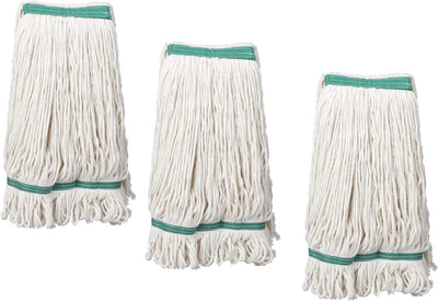 OFO Loop-End Cotton String Mop Head，Heavy Duty String Mop Refills, Mop Head Replacement for Home/Industrial/Commercial Cleaning, 3-Packs