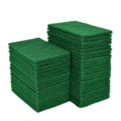 40 PCS Scouring Pad, Dish Scrubber Scouring Pads,4 x 6 inch Green Reusable Household Scrub Pads for Dishes, Kitchen Scrubbers & Metal Grills