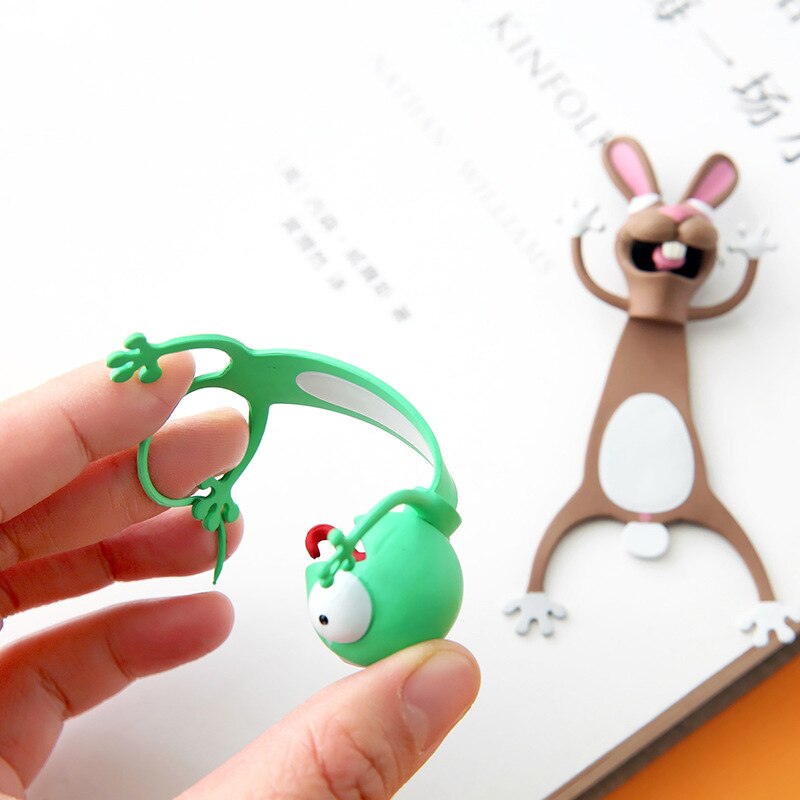 3D Stereo Cartoon Marker Animal Bookmarks Original Cute Cat PVC Material Funny Student School Stationery Children Gift Bookmark - SECURE DISTRIBUTORS
