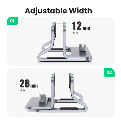 UGREEN Vertical Laptop Stand Holder For MacBook Air Pro Aluminum Foldable Notebook Stand Laptop Support MacBook Pro Tablet Stand - SECURE DISTRIBUTORS