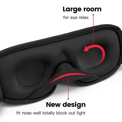 3D Sleeping Mask Block Out Light Soft Padded Sleep Mask For Eyes Slaapmasker Eye Shade Blindfold Sleeping Aid Face Mask Eyepatch - SECURE DISTRIBUTORS