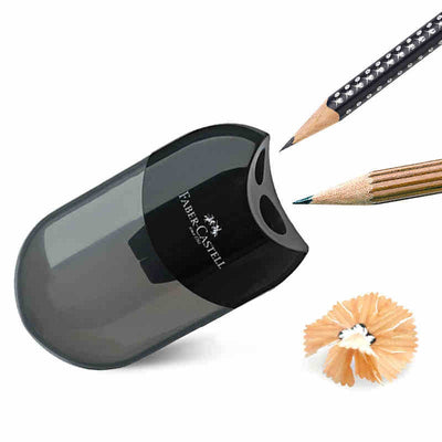 1PC Faber Castell Mini Sleeve Pencil Sharpener double hole with Container Blacklead multifunctional school supplies - SECURE DISTRIBUTORS