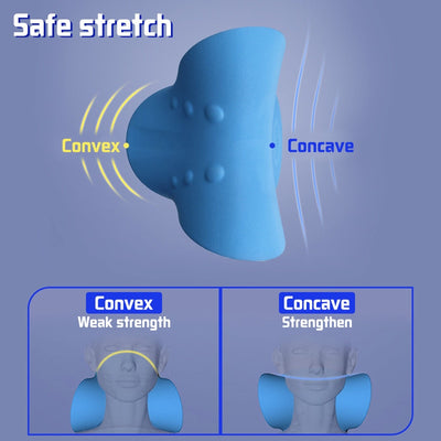 Neck Shoulder Stretcher Relaxer Cervical Chiropractic Traction Device Pillow for Pain Relief Cervical Spine Alignment Gift - SECURE DISTRIBUTORS