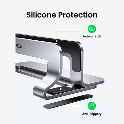 UGREEN Vertical Laptop Stand Holder For MacBook Air Pro Aluminum Foldable Notebook Stand Laptop Support MacBook Pro Tablet Stand - SECURE DISTRIBUTORS