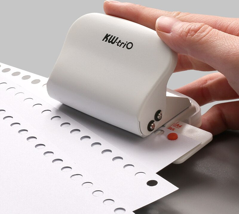 KW-trio 6-Hole Paper Punch Handheld Metal Hole Puncher Capacity 6mm for A4 A5 B5 for Notebook Scrapbook Diary Binding 99H9 - SECURE DISTRIBUTORS