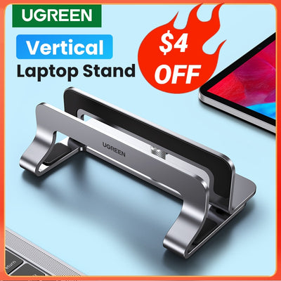 UGREEN Vertical Laptop Stand Holder For MacBook Air Pro Aluminum Foldable Notebook Stand Laptop Support MacBook Pro Tablet Stand - SECURE DISTRIBUTORS