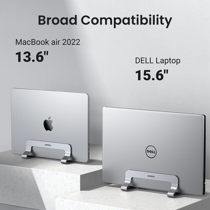 UGREEN Vertical Laptop Stand Holder For MacBook Air Pro Aluminum Foldable Notebook Stand Laptop Support MacBook Pro Tablet Stand - SECURE DISTRIBUTORS