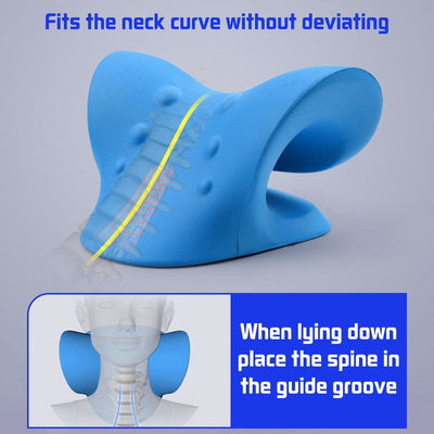 Neck Shoulder Stretcher Relaxer Cervical Chiropractic Traction Device Pillow for Pain Relief Cervical Spine Alignment Gift - SECURE DISTRIBUTORS