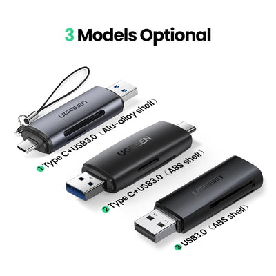 UGREEN Card Reader USB3.0&USB C to SD MicroSD TF Thunderbolt 3 for PC Laptop Accessories Smart Memory Cardreader SD Card Adapter - SECURE DISTRIBUTORS