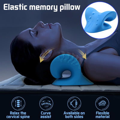 Neck Shoulder Stretcher Relaxer Cervical Chiropractic Traction Device Pillow for Pain Relief Cervical Spine Alignment Gift - SECURE DISTRIBUTORS