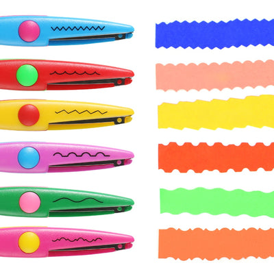 Mr.paper 6 Styles Minimalistic Lace Scissors Wavy Pattern Small Round Head Children Special Student Art Tool Stationery Scissor - SECURE DISTRIBUTORS