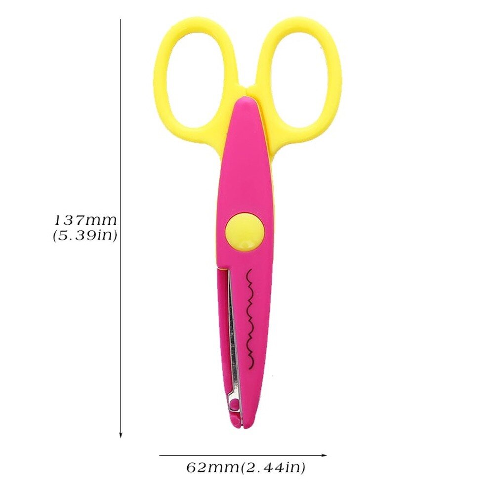 Mr.paper 6 Styles Minimalistic Lace Scissors Wavy Pattern Small Round Head Children Special Student Art Tool Stationery Scissor - SECURE DISTRIBUTORS