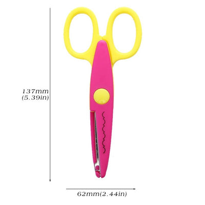 Mr.paper 6 Styles Minimalistic Lace Scissors Wavy Pattern Small Round Head Children Special Student Art Tool Stationery Scissor - SECURE DISTRIBUTORS