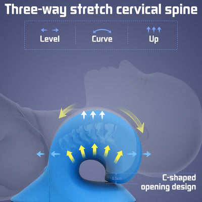 Neck Shoulder Stretcher Relaxer Cervical Chiropractic Traction Device Pillow for Pain Relief Cervical Spine Alignment Gift - SECURE DISTRIBUTORS