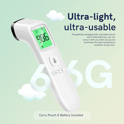 No-Touch Thermometer for Adults and Kids, FSA/HSA Eligible, Fast Accurate Digital Thermometer with Fever Alarm & Silent Mode, Easy-To-Use for Babies, Kids, & Elderly