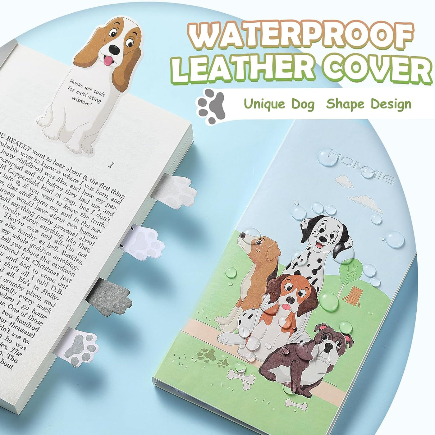 Dog Sticky Notes Set, Sticky Note Pads 300 Sheets, Cute Animal Sticky Notes Pads for Dog Lovers Kids Office School Creative Gifts