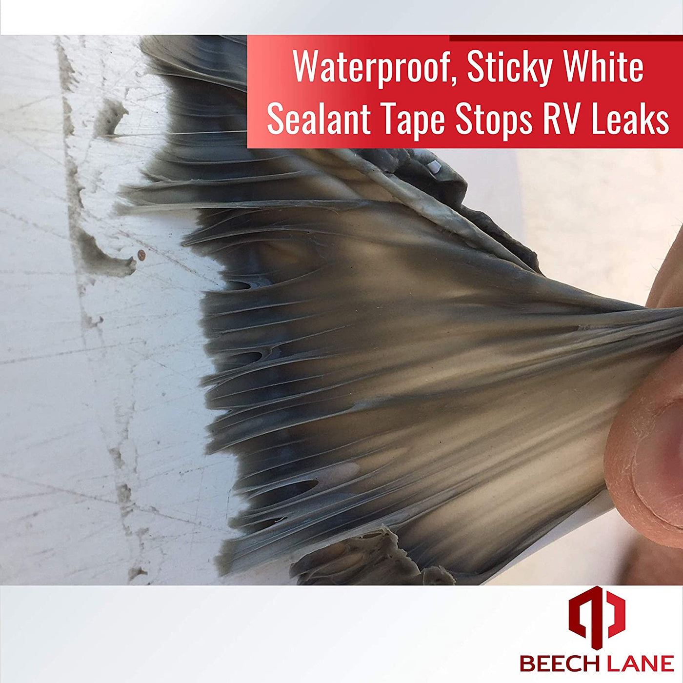 RV Roof and Leak Permanent Repair Tape 4" X 50', Permanently Stops Camper Roof Leaks, UV and Weatherproof Sealant