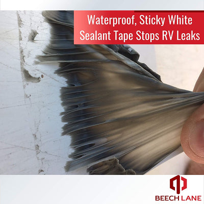 RV Roof and Leak Permanent Repair Tape 4" X 50', Permanently Stops Camper Roof Leaks, UV and Weatherproof Sealant