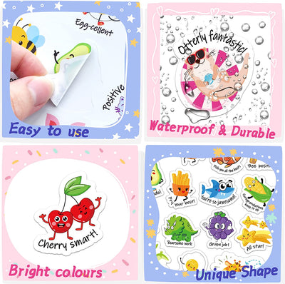 600PCS Punny Teacher Stickers for Students, Funny Teacher Reward Stickers for Kids Classroom Supplies Motivational Potty Training Stickers Cute Animal Incentives Stickers for Kids Toddlers School Home