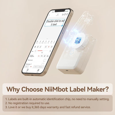 D110 Label Maker Machine with Tape, Small Thermal Sticker Printer with 0.59''X1.18'' Labels, Portable Bluetooth Connection, Monochrome