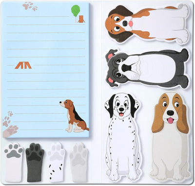 Dog Sticky Notes Set, Sticky Note Pads 300 Sheets, Cute Animal Sticky Notes Pads for Dog Lovers Kids Office School Creative Gifts