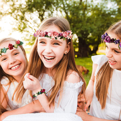 Make Your Own Flower Crowns and Bracelets Craft Kit for Girls Gifts Ages 6 7 8 9 10 Years Old and Up