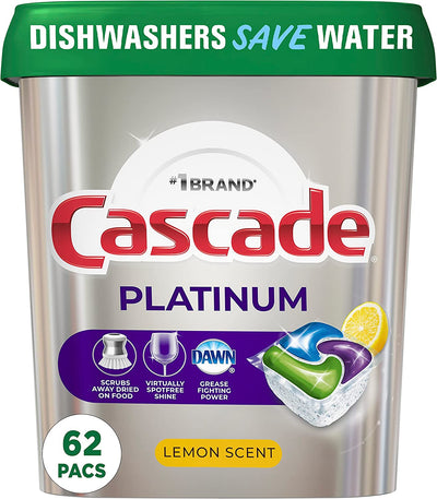 Platinum Lemon Dishwasher Detergent Pods, 62 Count