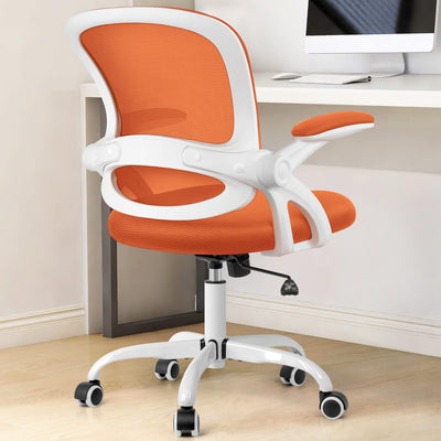 Office Chair, Ergonomic Desk Chair, Mesh Computer Chair Height Adjustable, Comfy Swivel Task Chair with Wheels and Flip-Up Arms