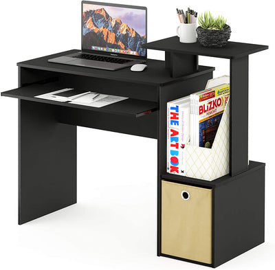 Econ Multipurpose Home Office Computer Writing Desk, Black/Brown