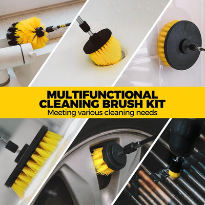 30 Piece Drill Brush Attachments Set,Scrub Pads & Sponge, Power Scrubber Brush with Extend Long Attachment All Purpose Clean for Grout, Tiles, Sinks, Bathtub, Bathroom, Kitchen