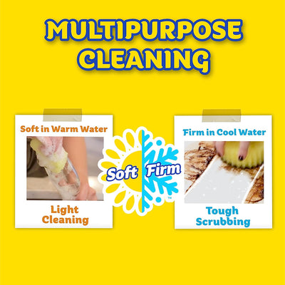 + Scrub Mommy + Cif All Purpose Cleaner, Lemon - a Perfect Kitchen + Bathroom Cleaning Supplies Kit - Temperature Controlled + Dual-Sided Cleaning Sponges and Multipurpose Cleaner Set