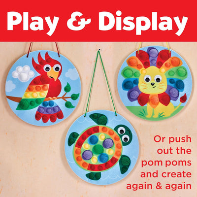 Pom Pom Pictures: Animals - Preschool Learning Activities, Sensory Toys for Toddlers, Toddler Arts and Crafts for Ages 3-5+