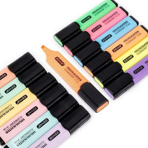Highlighter, Chisel Tip Marker Pen, AP Certified, Assorted Colors, Water Based, Quick Dry (12 Colors)
