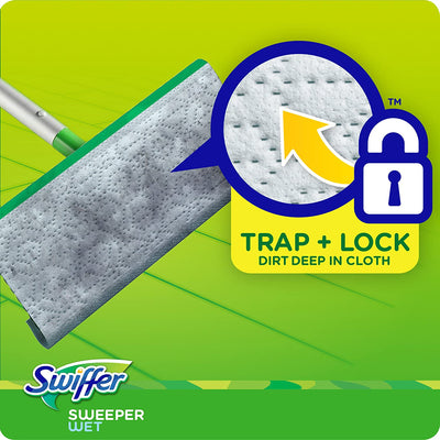 Sweeper Wet Mopping Pad Refills for Floor Mop with Febreze Lavender Scent, 12 Count (Packaging May Vary)