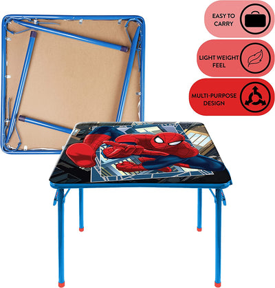 Marvel Spiderman 3 Piece Children'S Activity Square Table and Chair Set, Ages 3+ (NN201039)