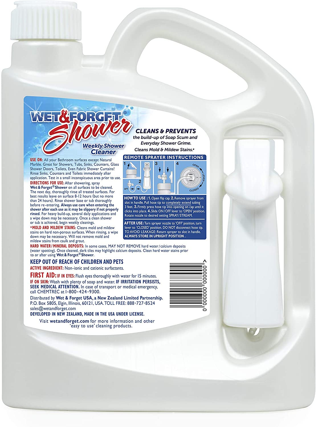 Shower Cleaner Weekly Application Requires No Scrubbing, Bleach-Free Formula, 64 Ounce (Pack of 1)