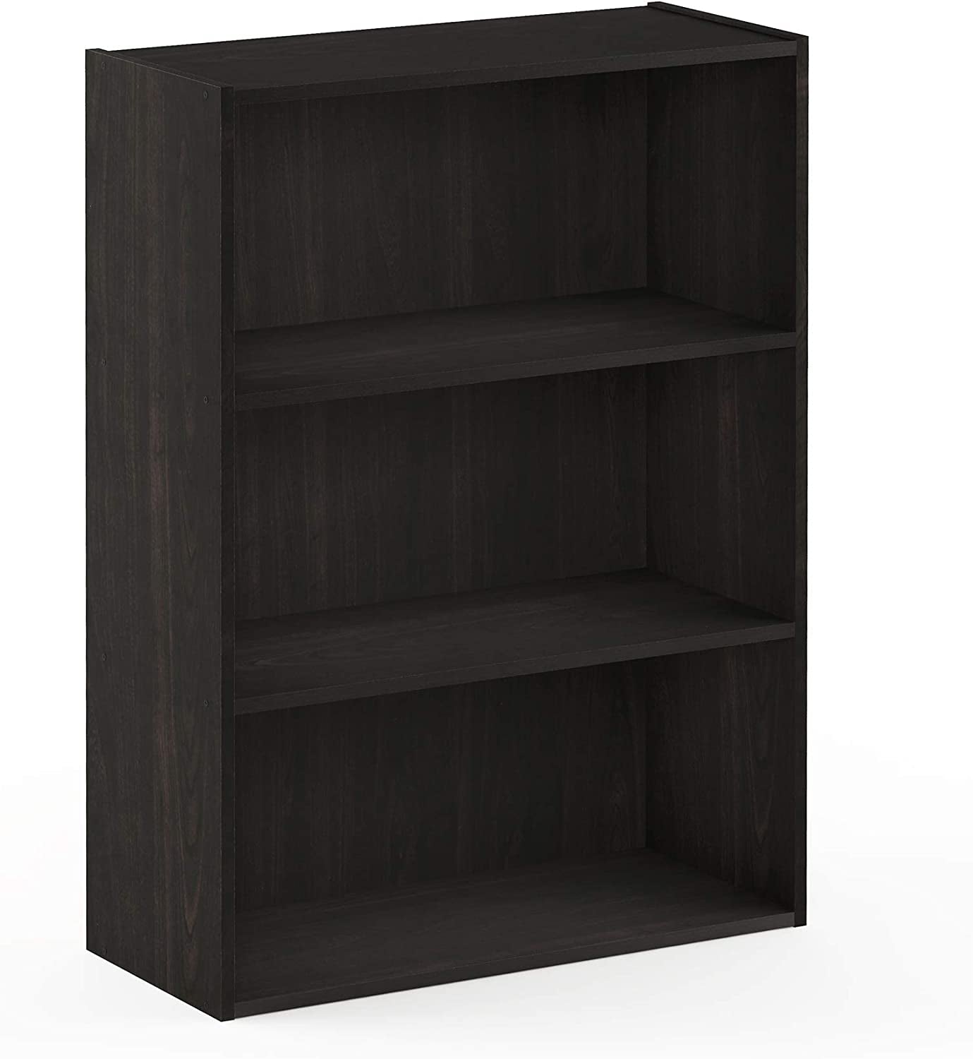 Pasir 3-Tier Open Shelf Bookcase, Espresso